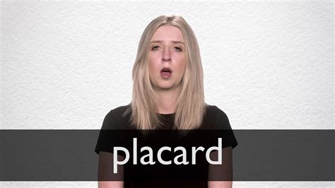 how to pronounce placard.